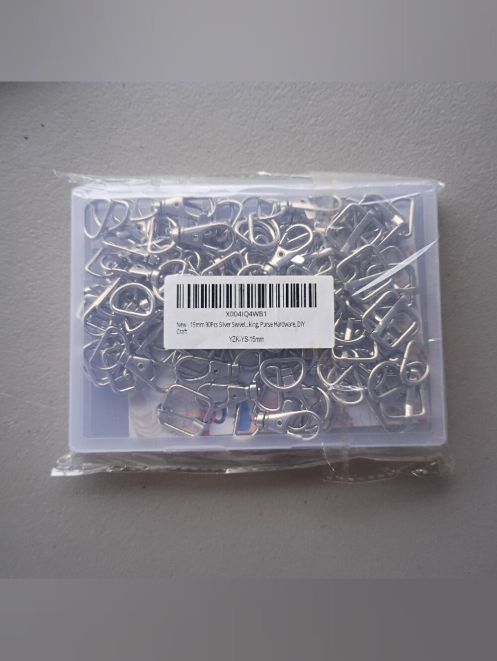 🌻 Silver D-Ring and Swivel Hook Hardware Kit - 90pcs